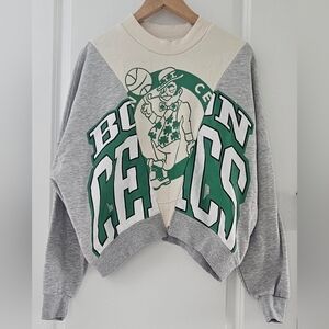 Women’s Celtics Crop Sweatshirt NBA Label Crew Neck size S